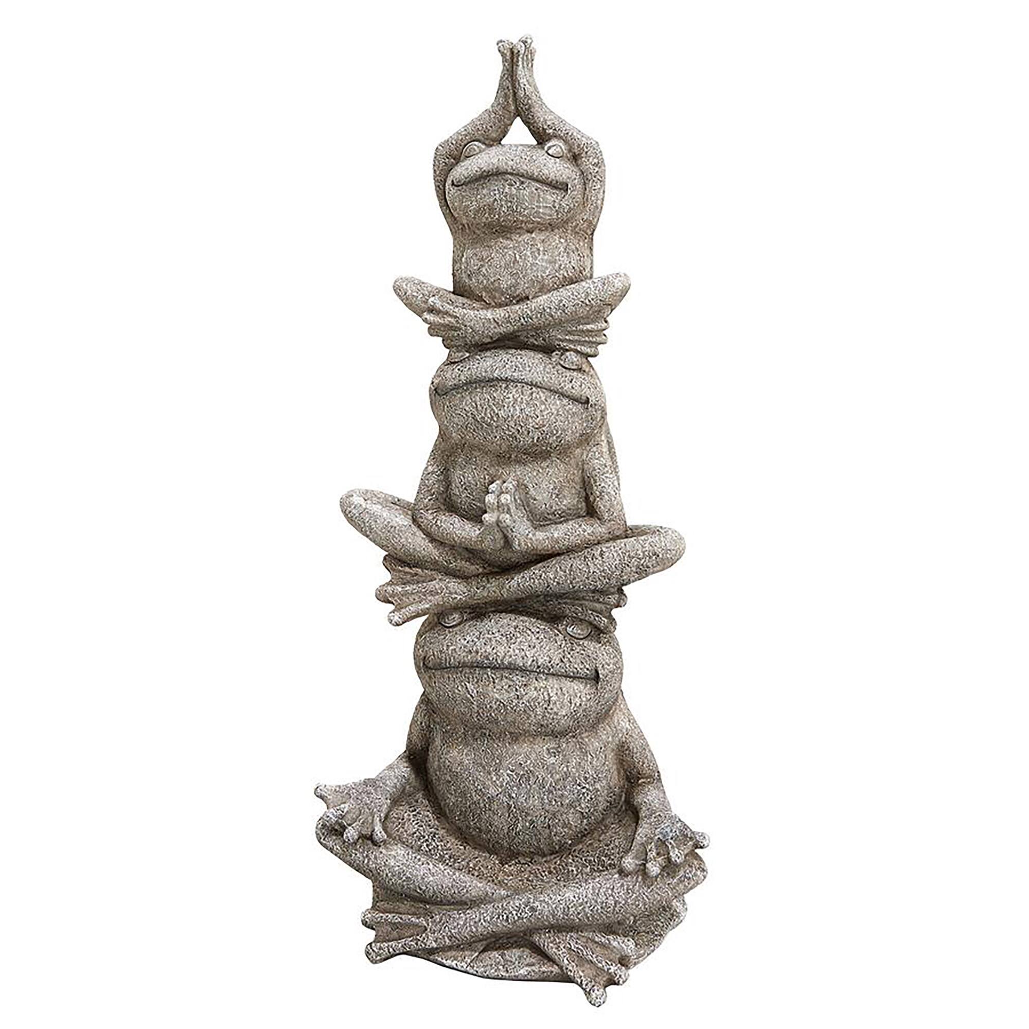 Design Toscano 23.5" Tower of Frog Power Garden Statue